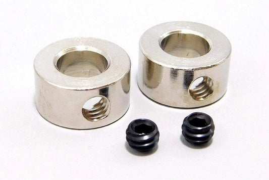 DU-BRO Part #244 Nickel Plated Shaft & Wheel Collars 1/4" / 6.3 mm (Qty: 2)