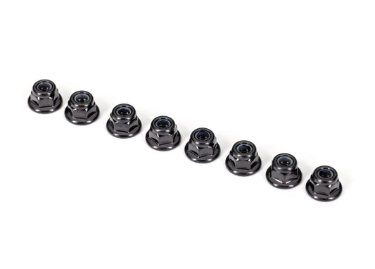 Traxxas TRA2744X 3 mm Flanged Nylon Black Locking Nuts (8)