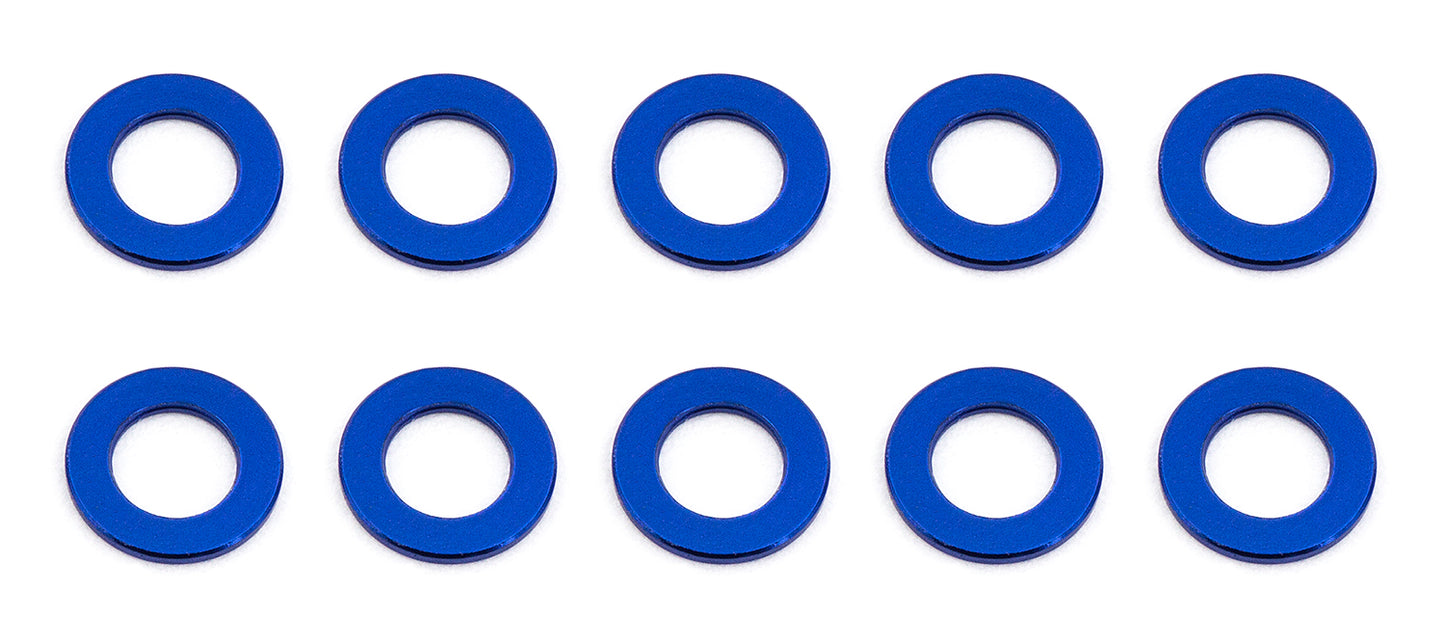 Ballstud Washers, 5.5x3.0x0.5 mm, blue aluminum