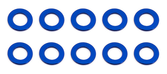 Ballstud Washers, 5.5x3.0x0.5 mm, blue aluminum