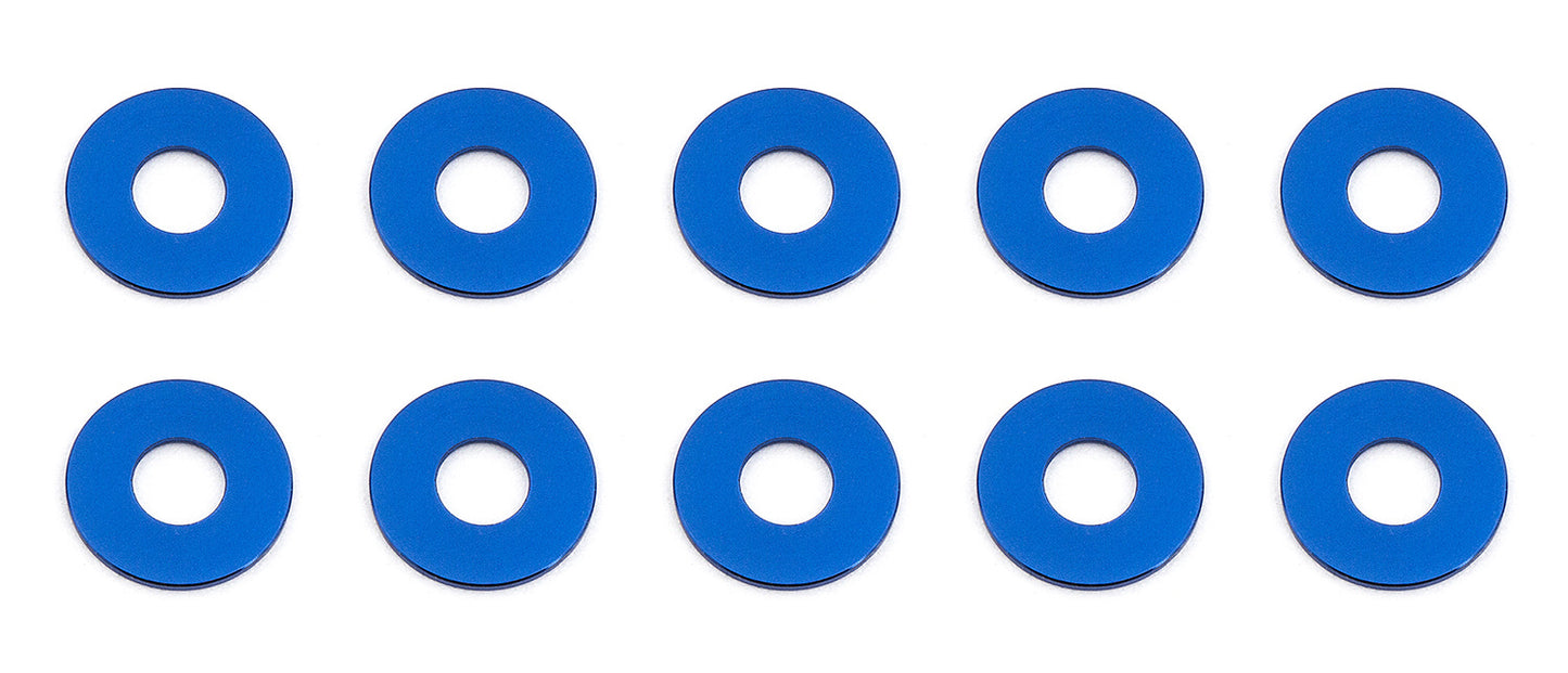 Bulkhead Washers, 7.8x0.5 mm, blue aluminum
