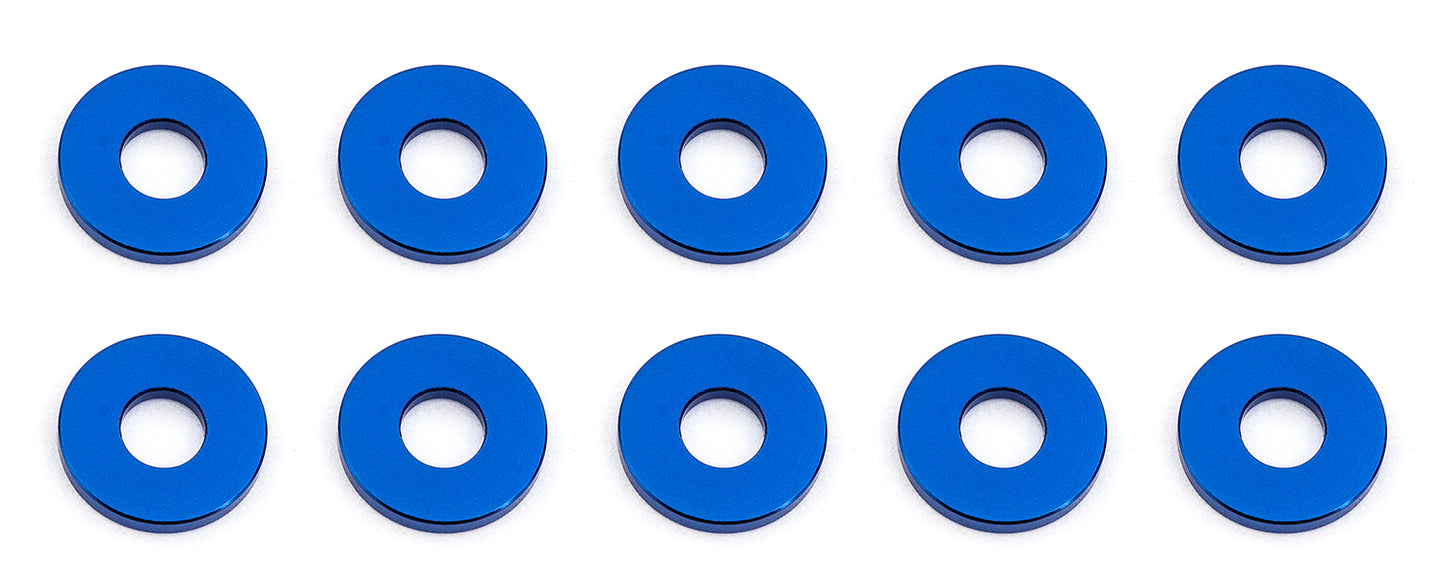 Bulkhead Washers, 7.8x3.0x1.0 mm, blue aluminum