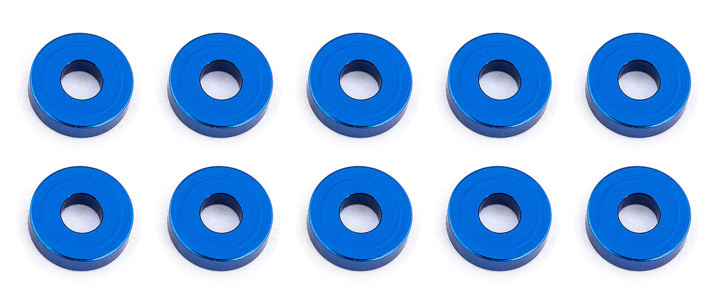 Bulkhead Washers, 7.8x2.0 mm, blue aluminum