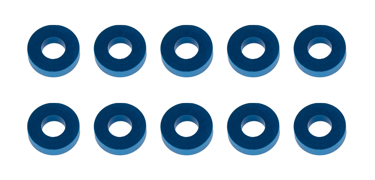 Washers, 7.8x3.5x2.0mm, blue aluminum