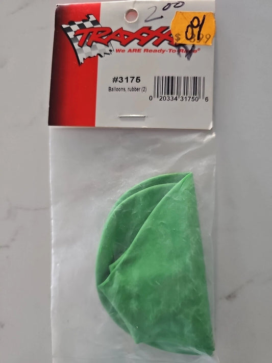 Traxxas Part #3175 HTF Green Rubber Balloons (2) NIB