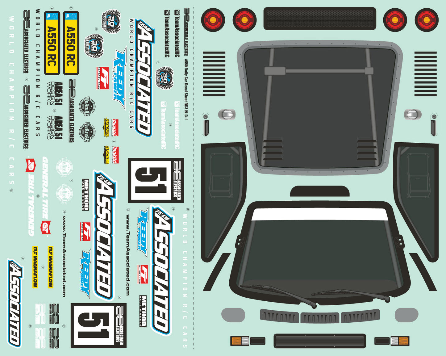 Apex2 Sport, A550 Decal Sheet