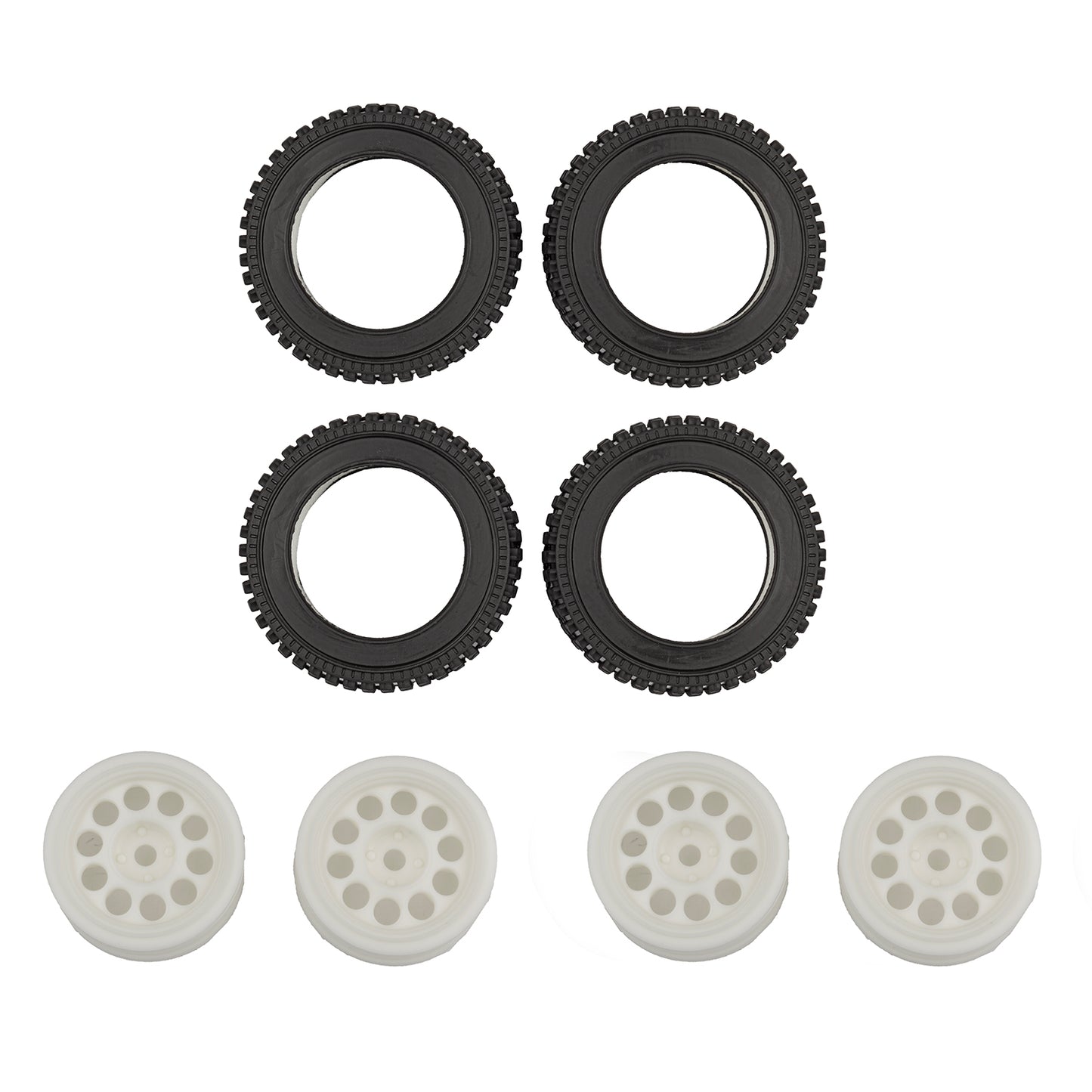 RC10 4x4 Rally Wheel and Tire Set