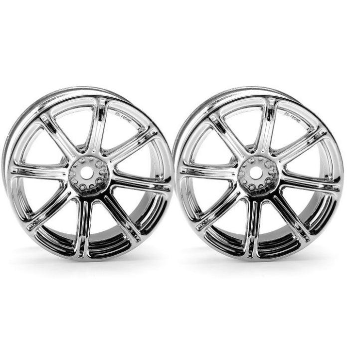 HPI 3301 Work Emotion XC8 Wheel 26mm 6mm Offset Chrome (2) Sprint2 / E10/ Nitro3 - PowerHobby
