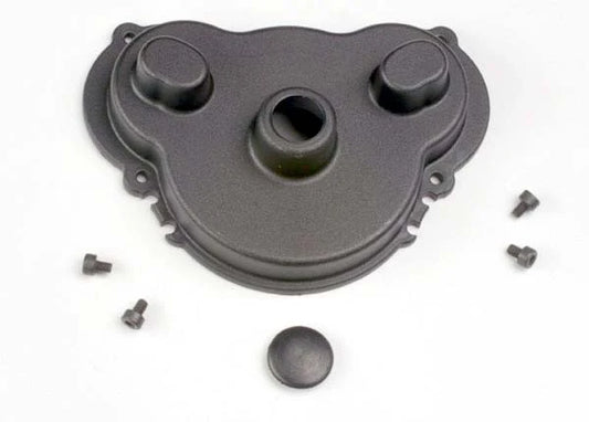 Traxxas Cover, gear/ rubber gear cover plug/ Screws