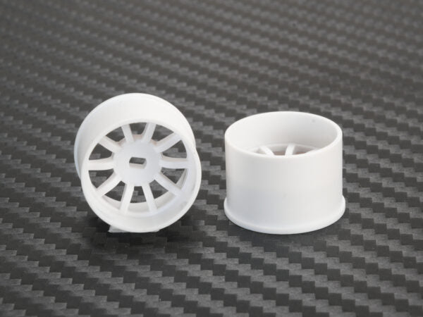 PN Racing Part #410WR14 Mini-Z AWD Machine Cut 10 Spoke Rear Wheel R14 White