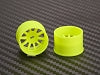 PN Racing Part #410YR14 Mini-Z AWD Machine Cut 10 Spoke Rear Wheel R14mm Yellow