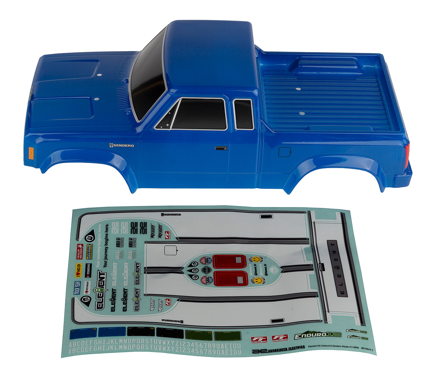 Enduro12 Sendero Body Set, blue, printed