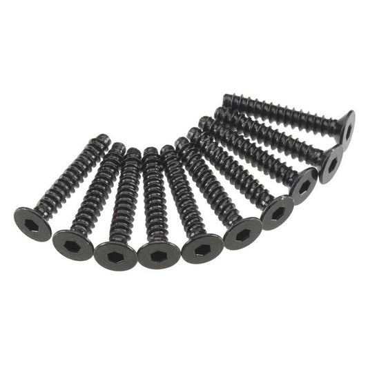 Axial Part #AXA468 M3x18mm Hex Socket Tapping Flat Head Black (10pcs)