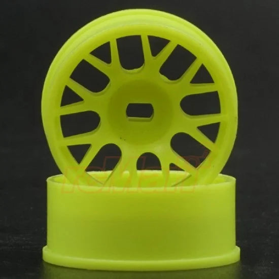 PN Racing Part #488YF2 Mini-Z AWD Machine Cut BBS Front Rim F2 2 pcs Yellow