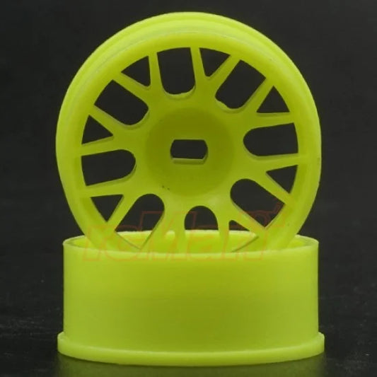 PN Racing Part #488YF2 Mini-Z AWD Machine Cut BBS Front Rim F2 2 pcs Yellow