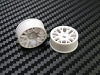 PN Racing Part #488WF0 Mini-Z AWD Machine Cut BBS Front Wheel F0 White