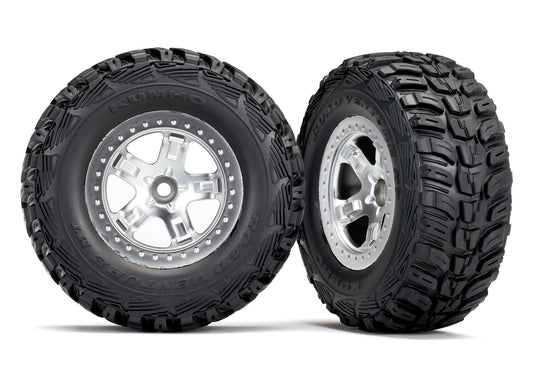 SCT Satin Chrome & Black Wheels & Kumho Tires (2)