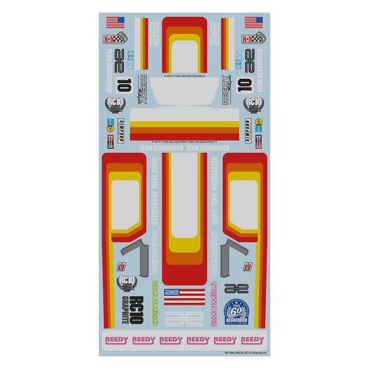 RC10 Graphite Kit Decal Sheet