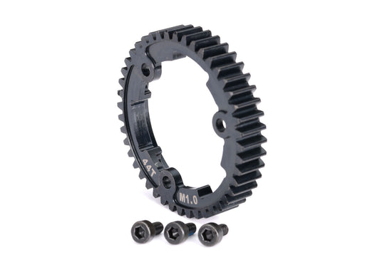 44-Tooth Wide-Face Machined-Steel Spur Gear (1.0)