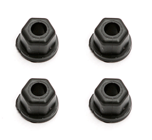 Locknuts, 4-40/5-40, flanged, black nylon