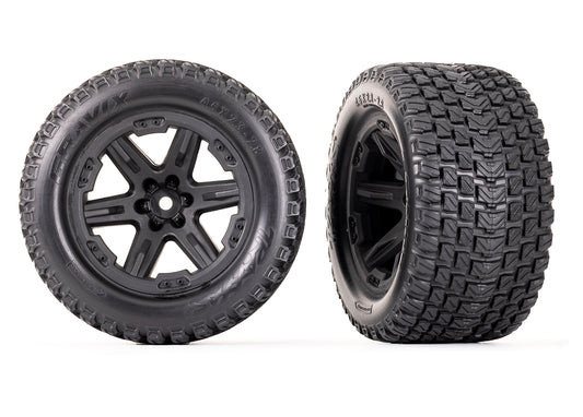 Traxxas 6764 RXT 2.8" Black Wheels & Gravix Tires (2)