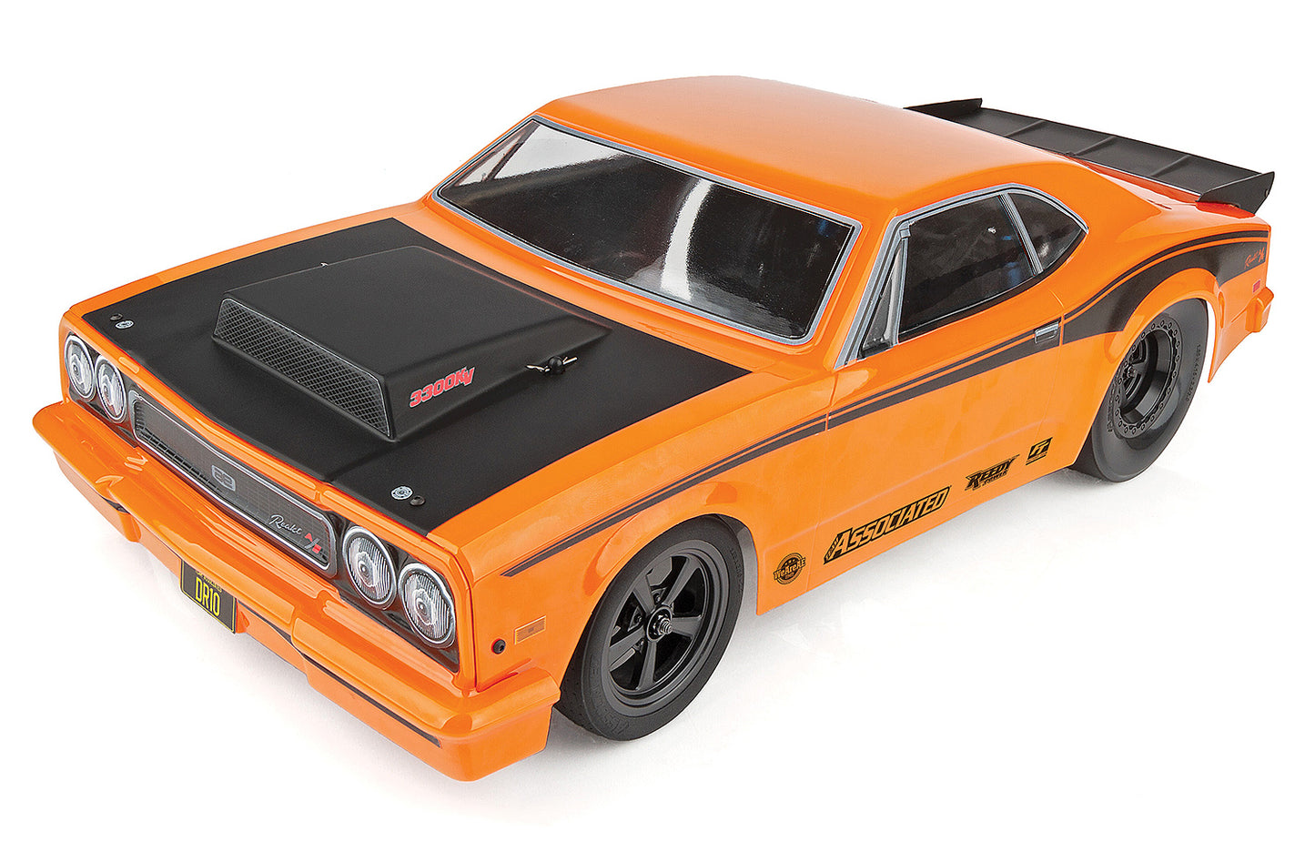 DR10 Drag Race Car RTR, 3S LiPo Combo, orange body