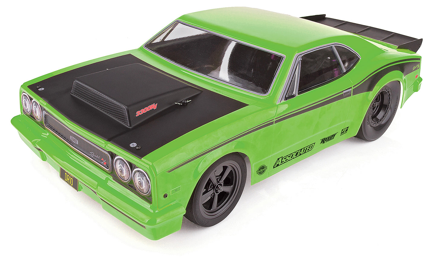 DR10 Drag Race Car RTR, 3S LiPo Combo, green body