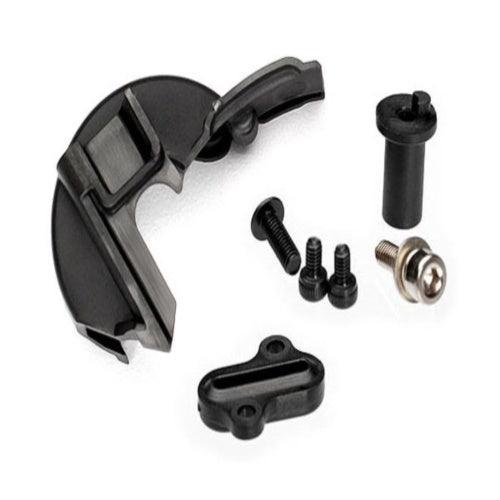 Traxxas 7077R Gear Cover w/Motor Mount Hinge Post Slash E-Revo Grave Digger - PowerHobby