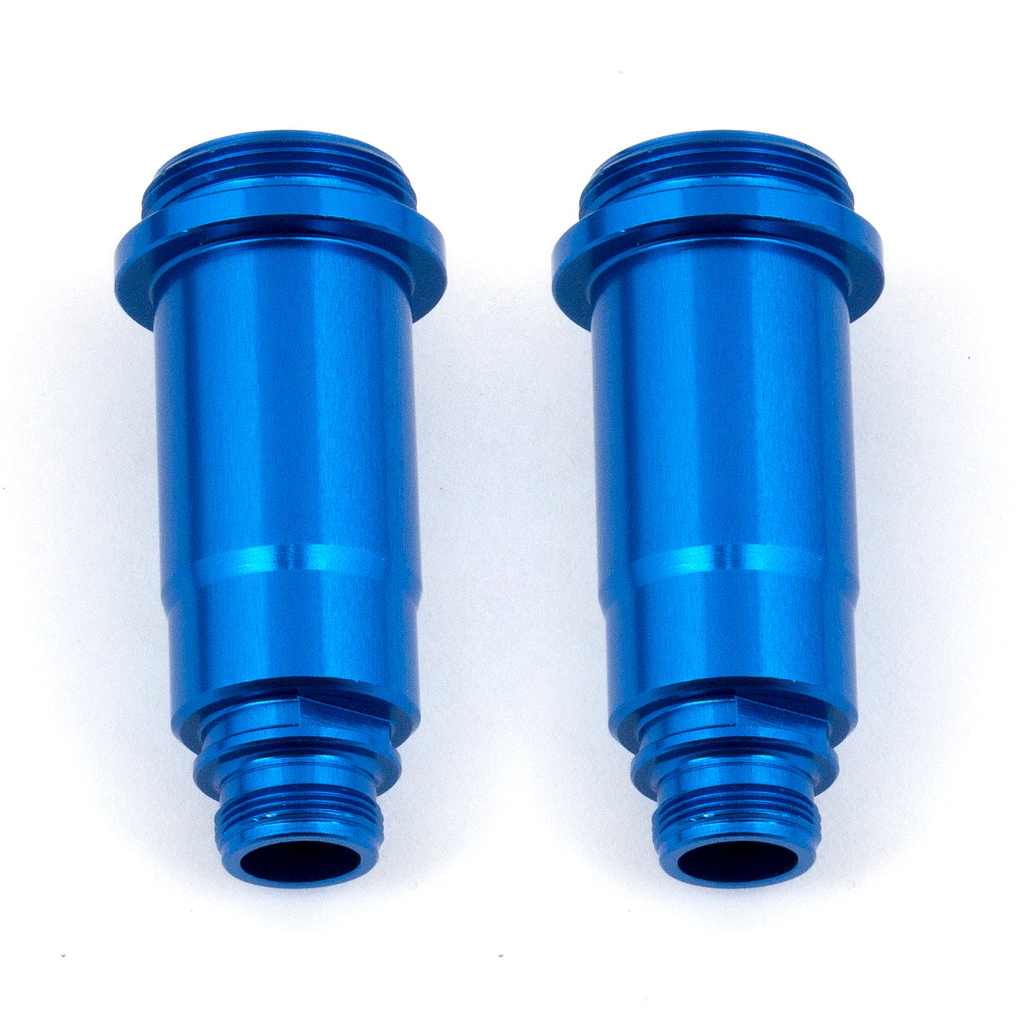 Shock Bodies, 12x27.5 mm, front, blue aluminum