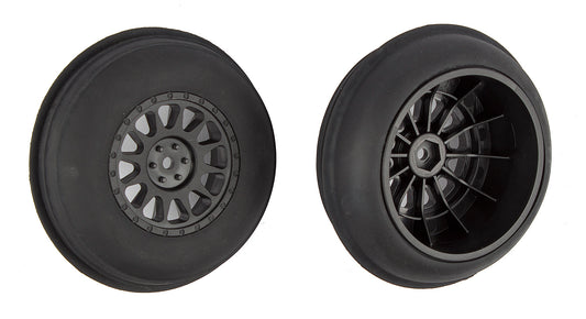 Sand Ribbed Tires and Method SC Wheels, mounted, black, front