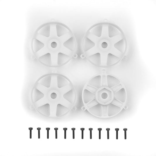 DC10 FT Adjustable Wheel Face Plates, white