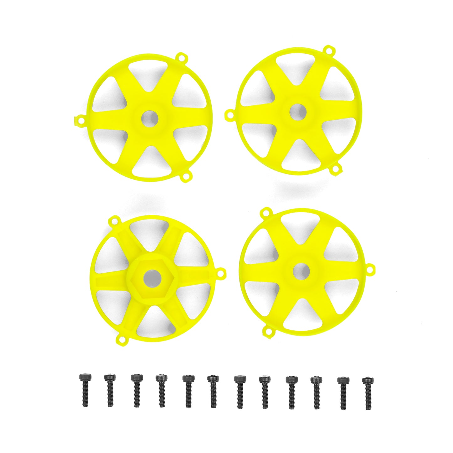 DC10 Ft Adjustable Wheel Face Plate, Fluorescent Yellow (Qty. 4)