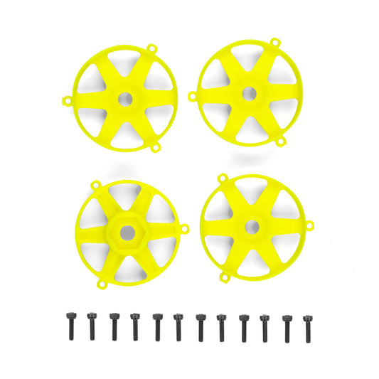 DC10 Ft Adjustable Wheel Face Plate, Fluorescent Yellow (Qty. 4)