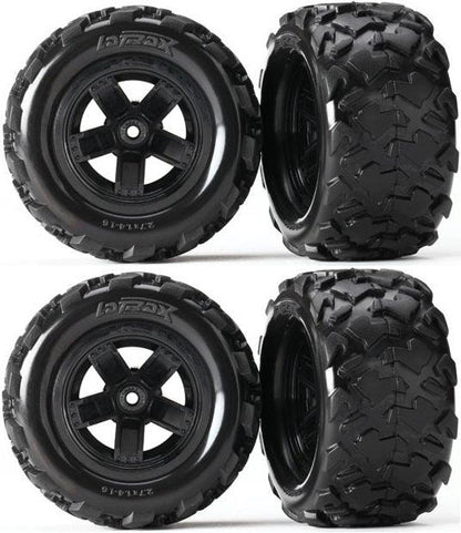 Traxxas 7672 LaTrax Tires/Wheels Assembled Glued Teton (4) - PowerHobby