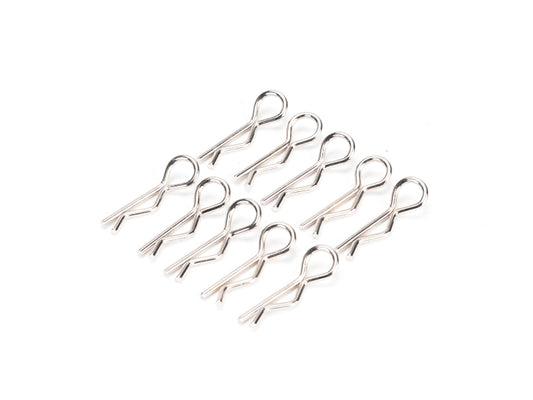 PN Racing Part #800102S Mini Ultra Body Clip 10pcs (Silver)