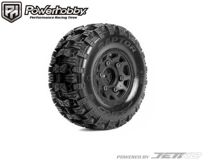 Powerhobby Part #PHB3108CBMSGB Raptor SC Belted Tires (2) with Removable Hex Wheels