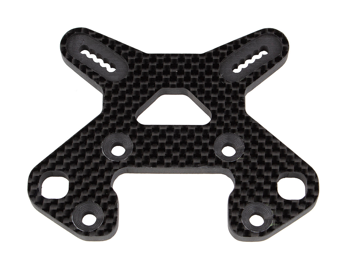 RC8B4 FT Front Shock Tower, carbon fiber