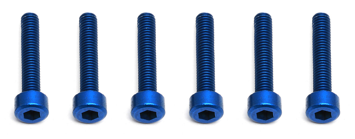 FT Screws, Blue Aluminum M3x16 mm SHCS