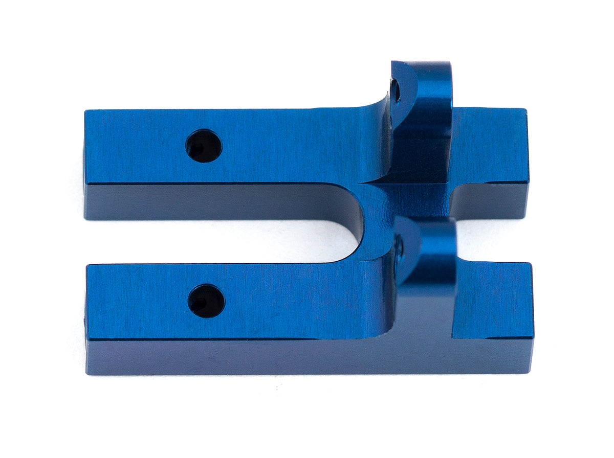 RC10F6 Front Top Plate Bulkhead, blue aluminum