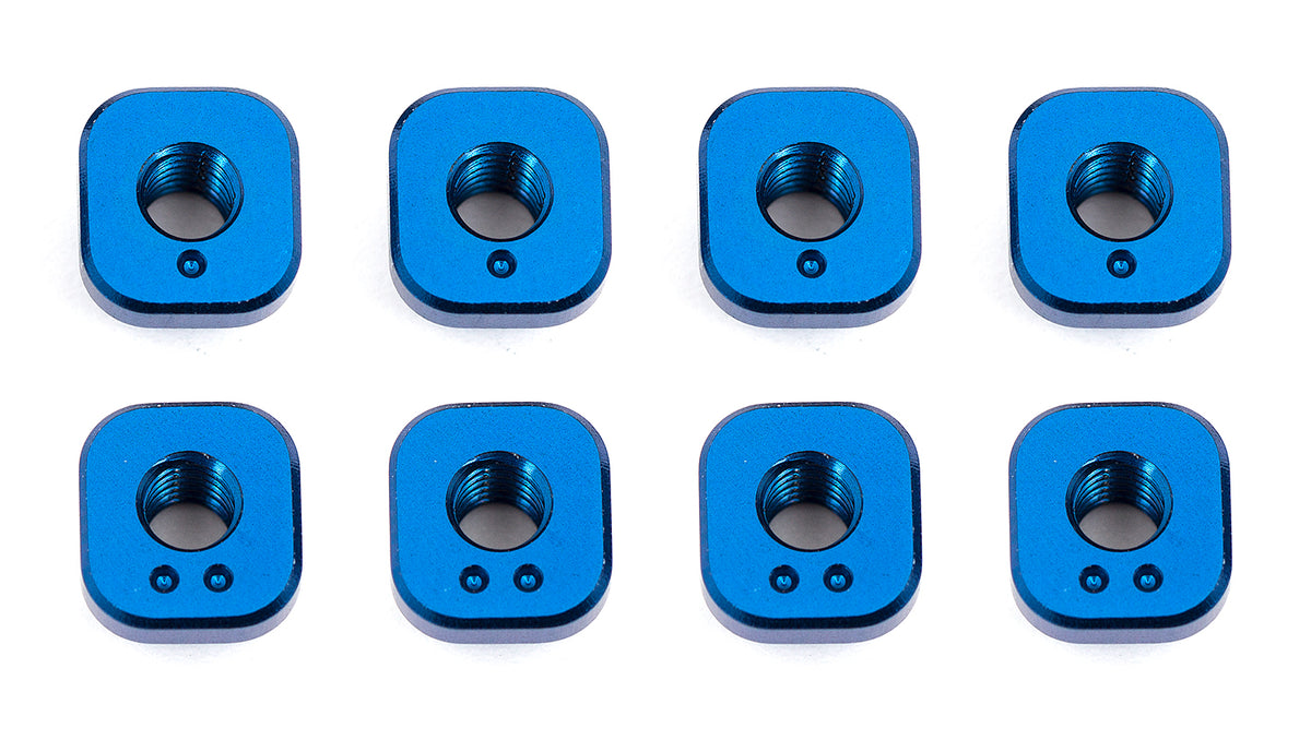 RC10F6 FT Camber Bushings, blue aluminum
