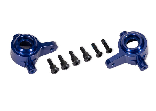 Traxxas TRA9064-BLUE Blue Aluminum Steering Blocks (L&R)