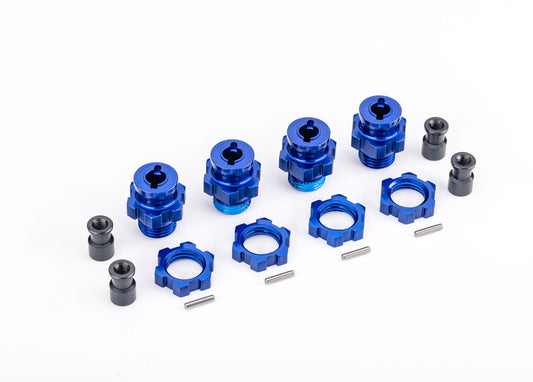 Traxxas TRA9086 17 mm Blue Aluminum Splined Hubs w/ Nuts (4)