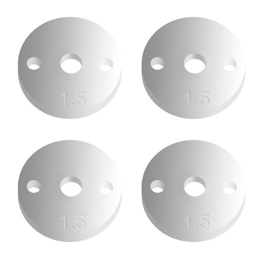 FT 12mm Shock Pistons V2, 2x1.5 mm, flat