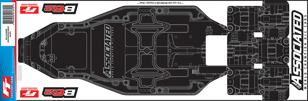 RC10B6.3/B6.2 FT Chassis Protective Sheet, printed