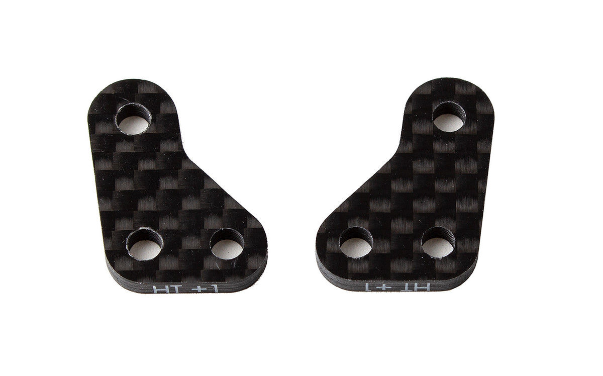 RC10B6.3 FT Steering Block Arms, HT +1, carbon fiber