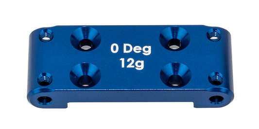 RC10B6.4 FT Front Bulkhead, 0 deg., blue aluminum
