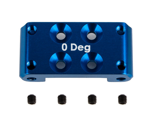 RC10B7 FT Front Bulkhead, 0 deg., blue aluminum