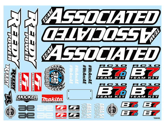 RC10B7 Decal Sheet