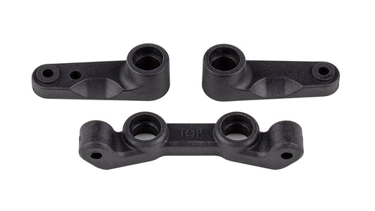 Team Associated RC10B7 FT Steering Bellcrank and Rack Set, carbon