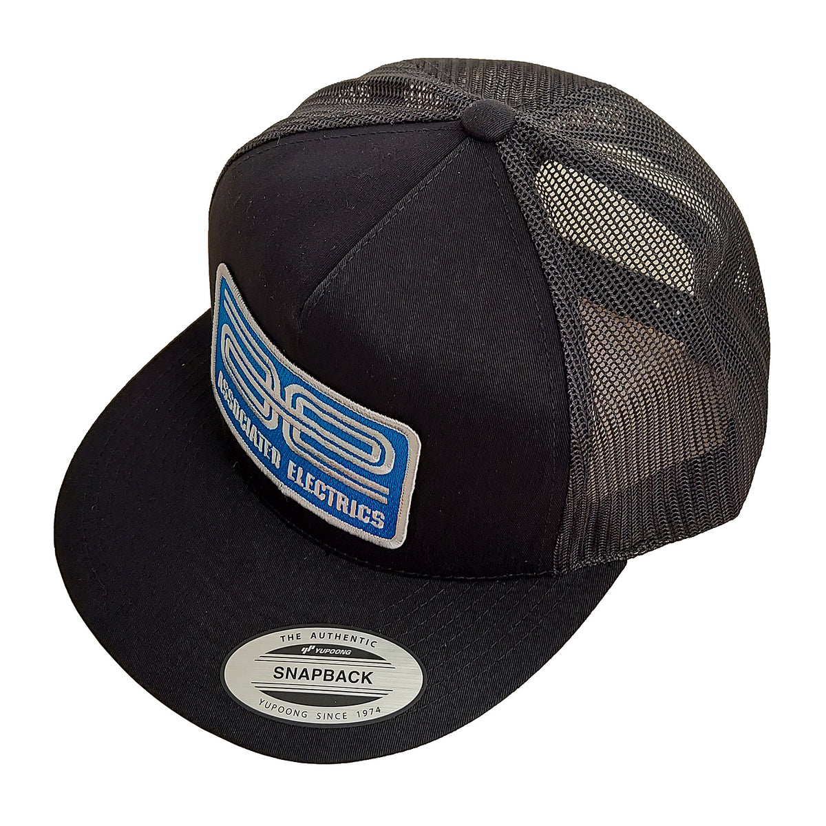 Associated Electrics Logo Trucker Hat, flat bill, black